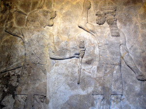 Ancient Assyrian relief 700-692 BC