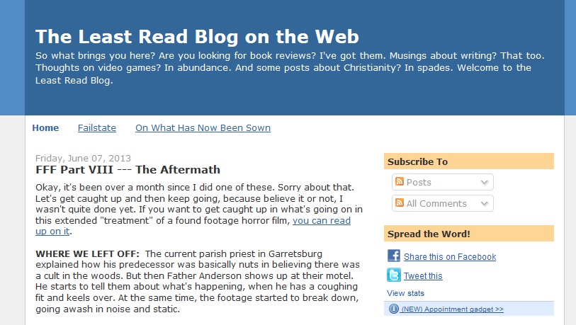 The Original Least Read Blog